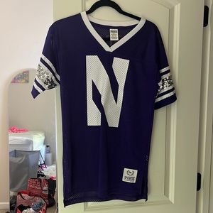 Northwestern love pink football jersey with sequins